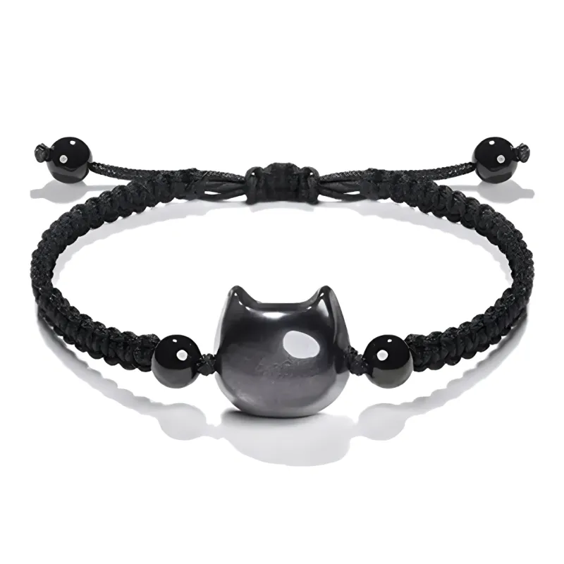 Ryukyu Obsidian Jade Bracelets Unisex-0