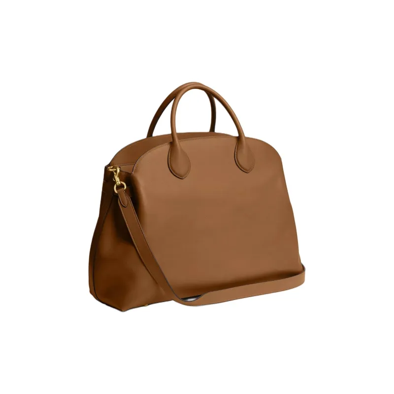 COACH Empire Carryall Textured Leather One Shoulder Handbag Large Size Women's Brass & Honey Brown-1