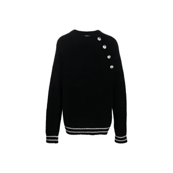 BALMAIN Button fastening Crew neck Jumper