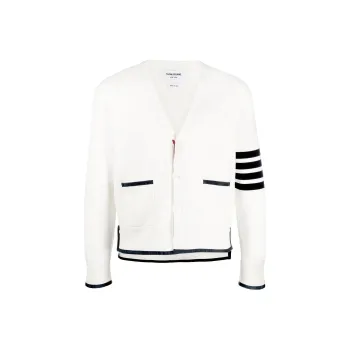 THOM BROWNE 4 Bar Striped Cardigan
