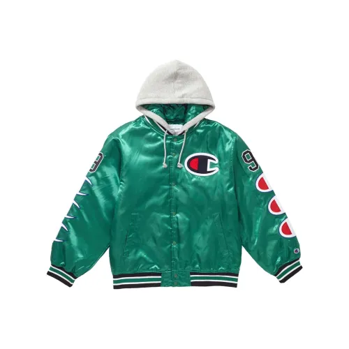Supreme Champion Hooded Satin Varsity Jacket