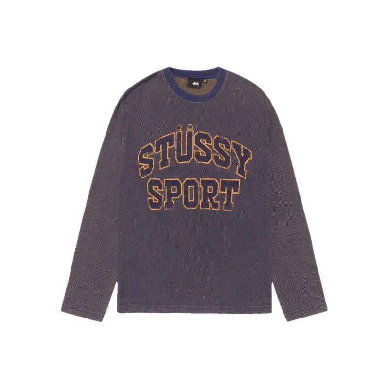 Stussy 2 Tone Cotton Mesh Crew-3