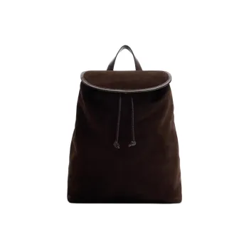 ZARA Cow Leather Backpack Large Size Men's Brown