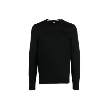 HUGO BOSS Logo Embroidered Crewneck Jumper