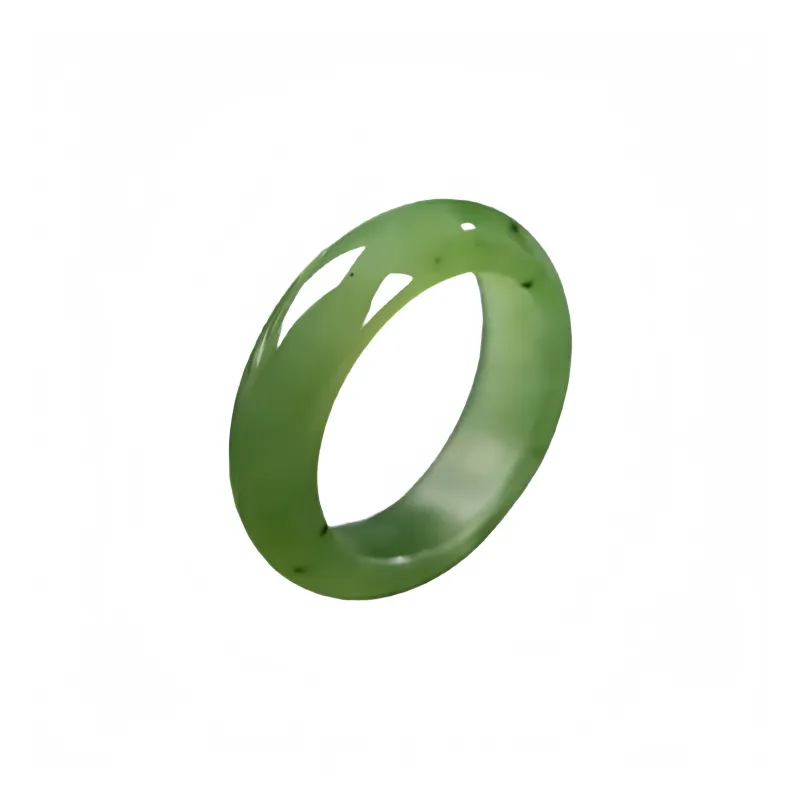 MY WORLD BEGINS AND ENDS WITH YOU Hetian Jade Rings Jasper Unisex-0