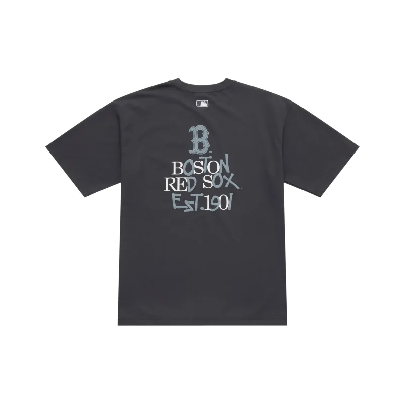 MLB Boston Red Sox Basic Collection SS25 T Shirt Unisex Charcoal Gray-0