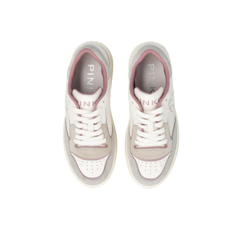 PINKO Low Top Skateboard Shoes Women's White Pink-5