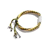 White Jade Bamboo Rope Bracelet-Bright Yellow