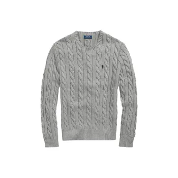 Polo Ralph Lauren Logo Embroidered Cable Knit Jumper