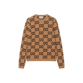 GUCCI Gg Wool Jacquard Crewneck Jumper