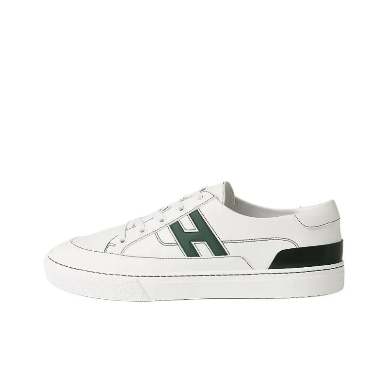 HERMES Deep Low Top Skateboard Shoes Men's White-0