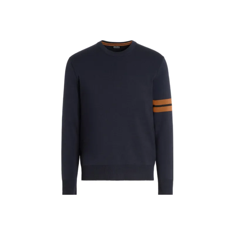 Ermenegildo Zegna Stripe Detailed Crewneck Jumper-0