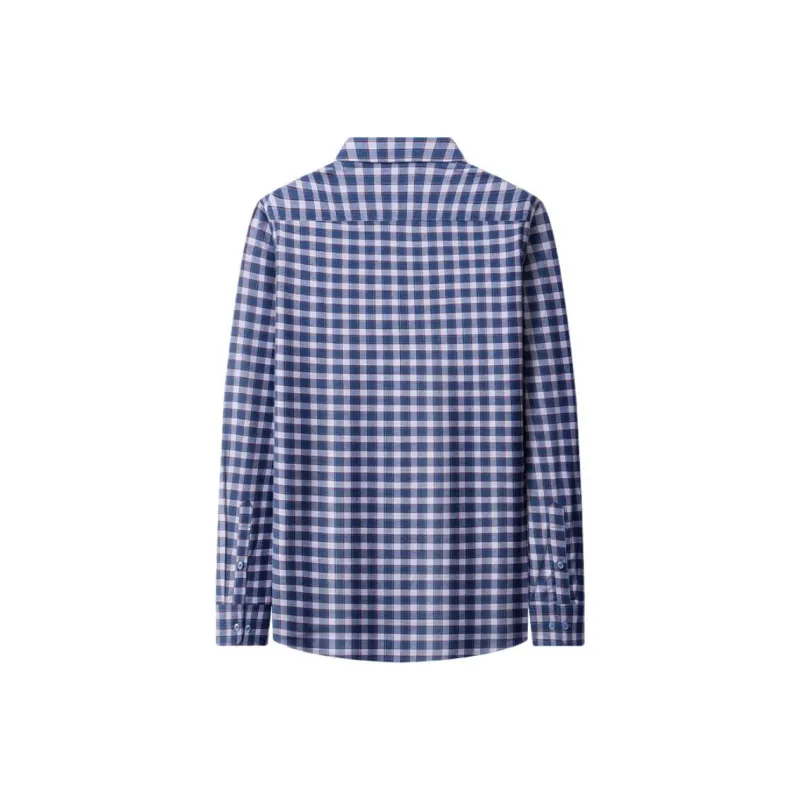 Red Bean Shirt Men's Blue Plaid-1