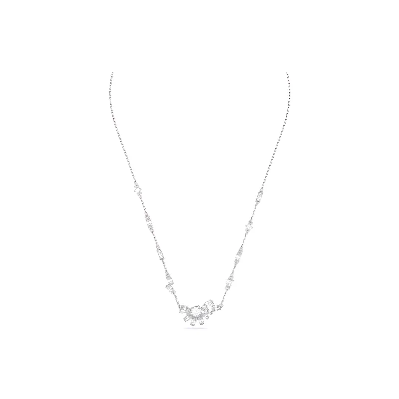 Swarovski Gema Rhodium Plated Necklaces Women's-1