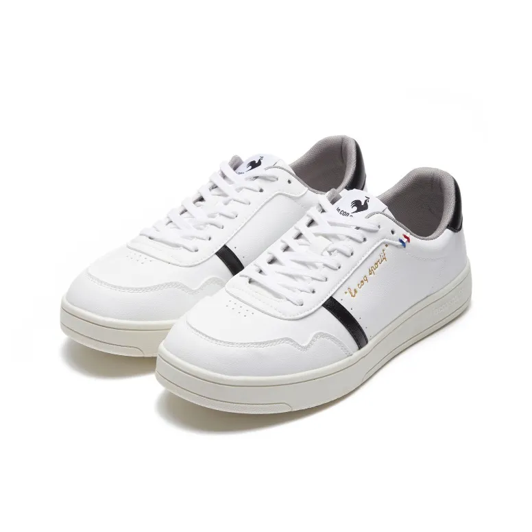 Le Coq Sportif LCS REIMS Cushioning Lightweight Low Top Skateboard Shoes Unisex White Black-1