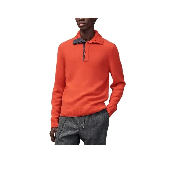 HERMES Cashmere Sweaters Men Orange-0
