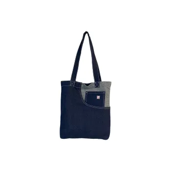 Single Warehouse Denim Shoulder Bag Unisex Black/Blue