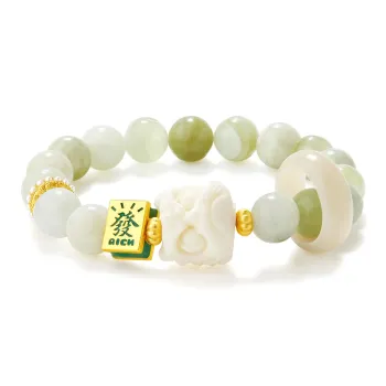 AGOVSKI Serpentine Jade Bracelets Unisex