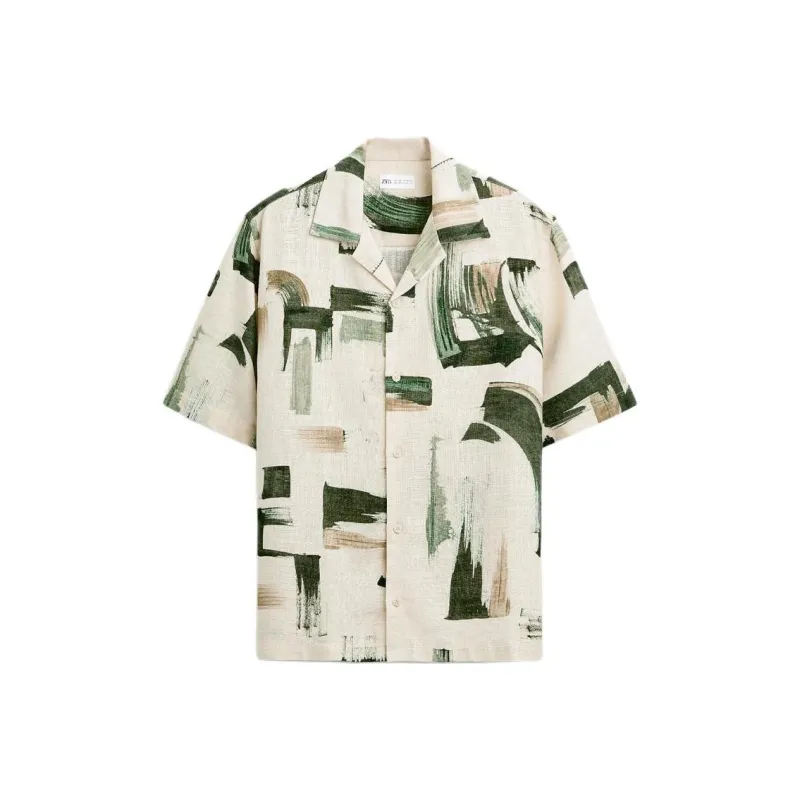 ZARA Shirts Men Green-0
