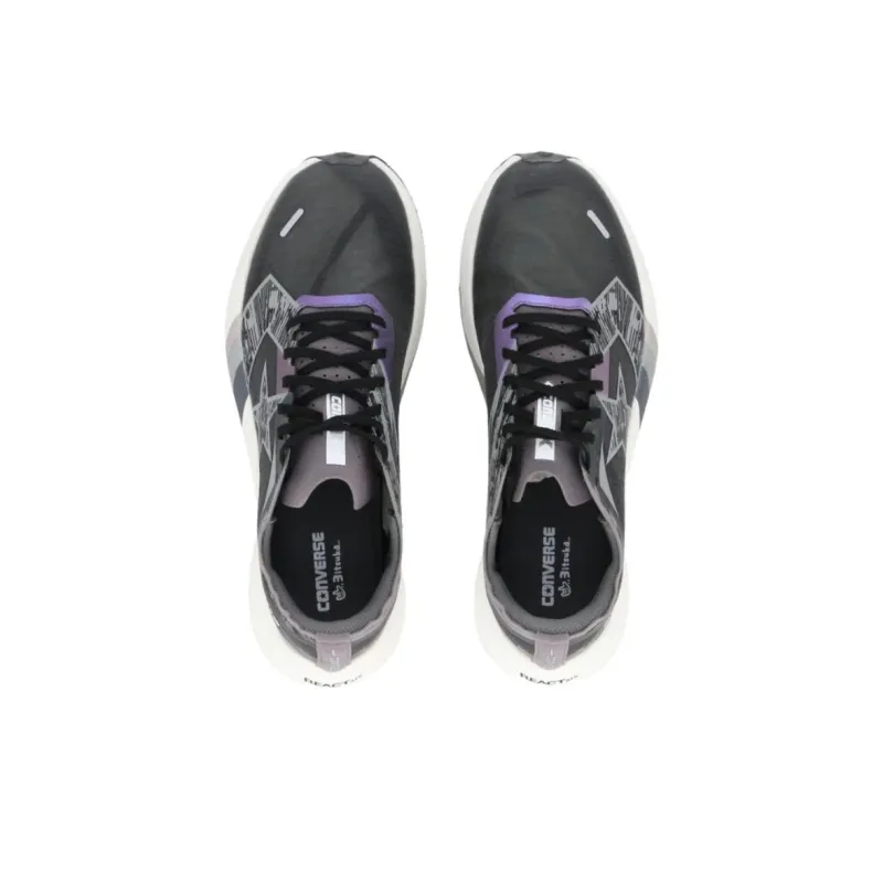 Converse CONS RUNREVOLVE Cushioning, Wear Resistant Low Top Casual Running Shoes Unisex Black-3