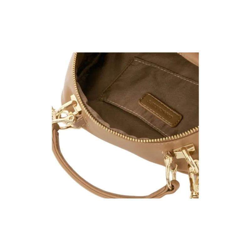Disney PU Shoulder Bag, Crossbody Bag, Camera Bag, Zip Closure Handbag Small Size Women's Light Brown-3
