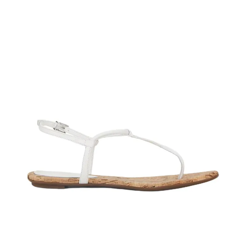 Schutz Elsha One Strap Sandals Women's White-1