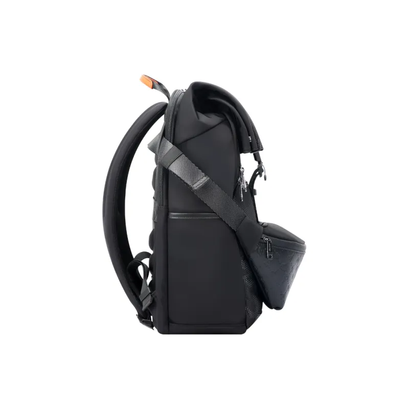 BOPAI Fabric With Microfiber Backpack Laptop Bag Regular Men's Black-2