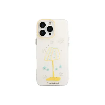 Wei Xin Acrylic Material Graffiti Star Table Lamp Phone Cases Compatible With IPhone 16/15 Pro Max/Apple 13/14 Pro/Max