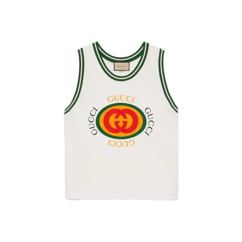 GUCCI Vintage Logo Print Tank Top-0