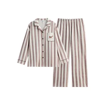 Peninsula City Pajama Set White Collar Office Worker Home Essentials Women's Apricot