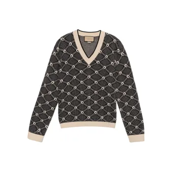GUCCI Slim Fit Patterned Sweater