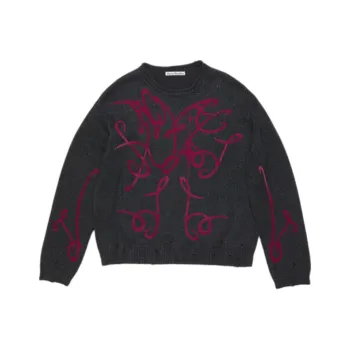 Acne Studios Graphic Printed Distressed Jumper