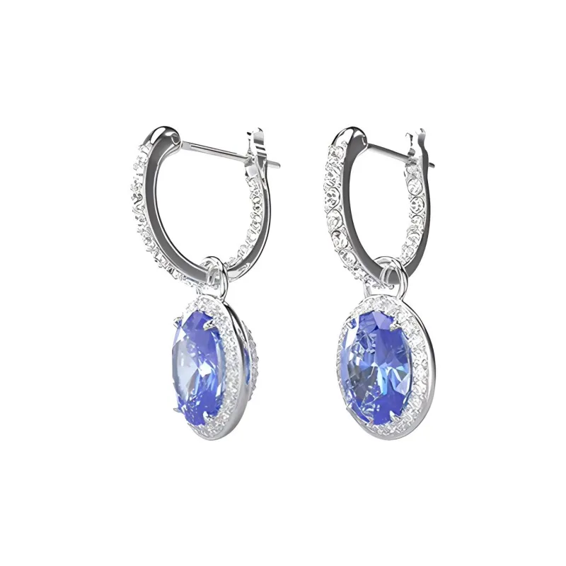 Swarovski Constella Faux Crystal Earrings Women's Blue-2