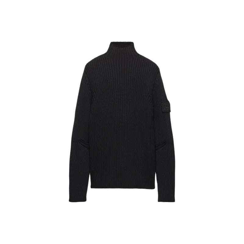 PRADA Zip Up High Neck Cardigan-0