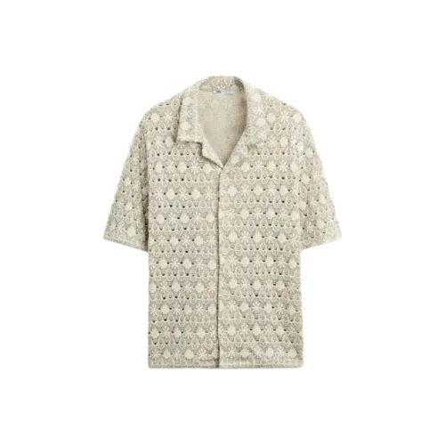 ZARA Shirts Men Nude/Green