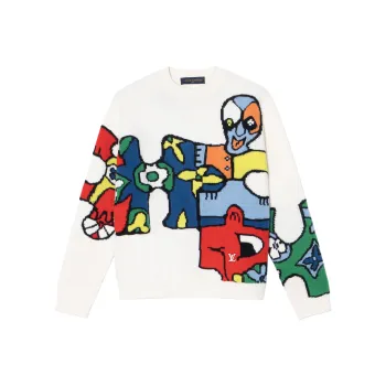 LOUIS VUITTON Lv Puzzle Jacquard Crewneck
