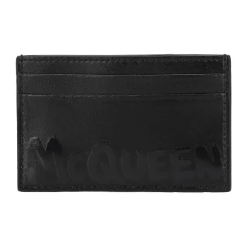 Alexander McQueen Leather Card Holder Men's Black