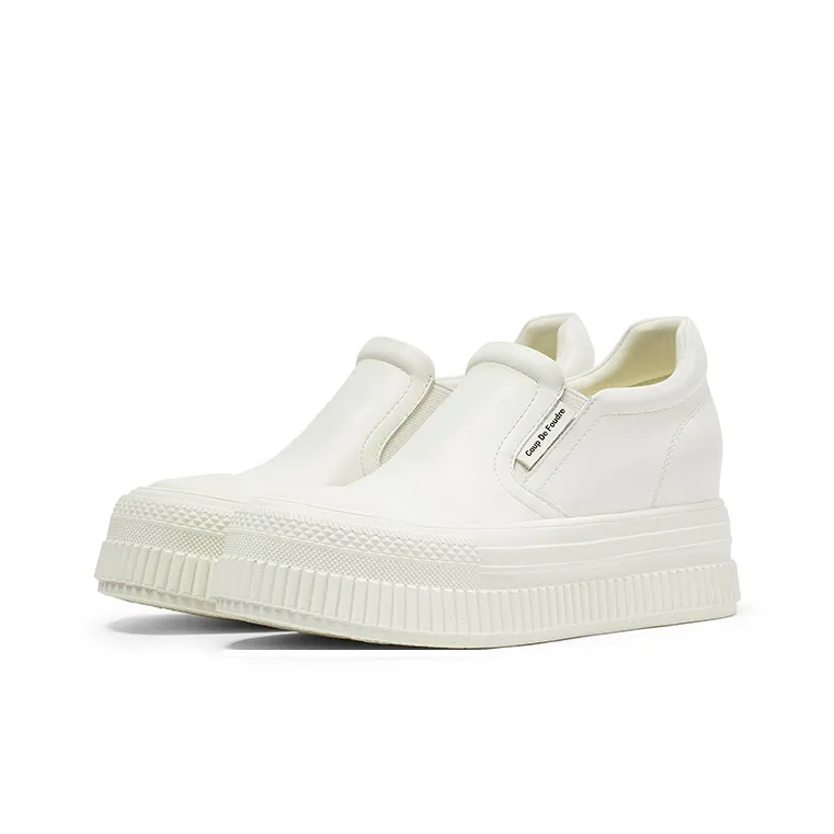Coup De Foudre Waterproof Height Increase Low Top Skateboard Shoes Women's-6