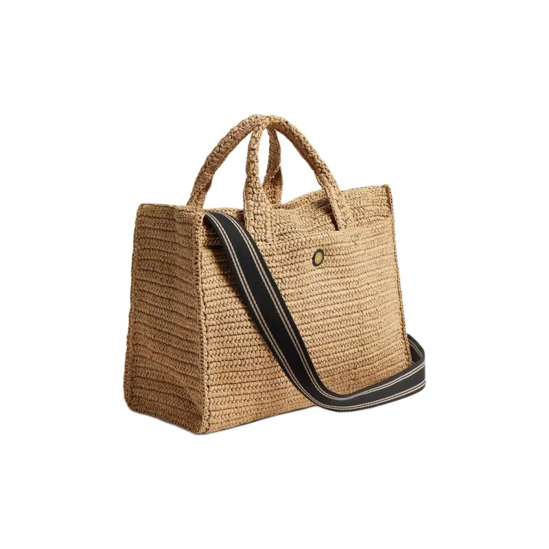 COACH Cargo Paper Tote Bag, Shopping Bag, Shoulder Bag, Handbag Tubas Women's Brass & Natural-1
