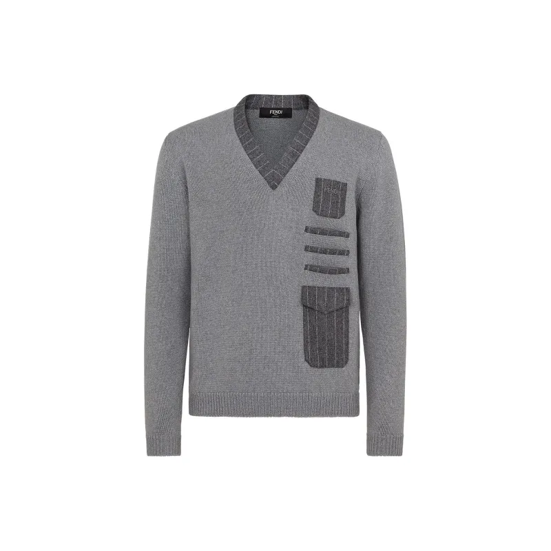 FENDI Sweaters Men Gray-0