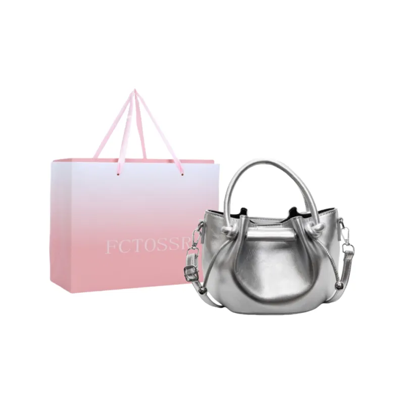 FCTOSSR Pu One Shoulder Handbag Women's White/Silver/Black/Yellow/Blue/Pink-6