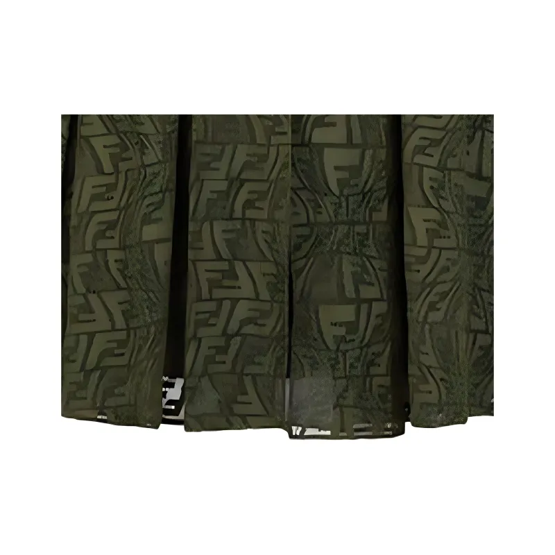 FENDI Casual Long Skirts Women's Green-4
