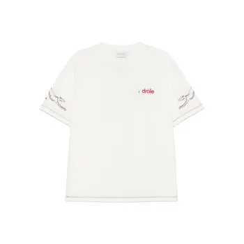 DROLE DE MONSIEUR Logo embroidered T shirt