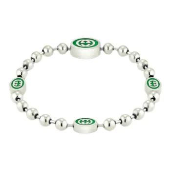 GUCCI Enamel Bracelets Unisex White