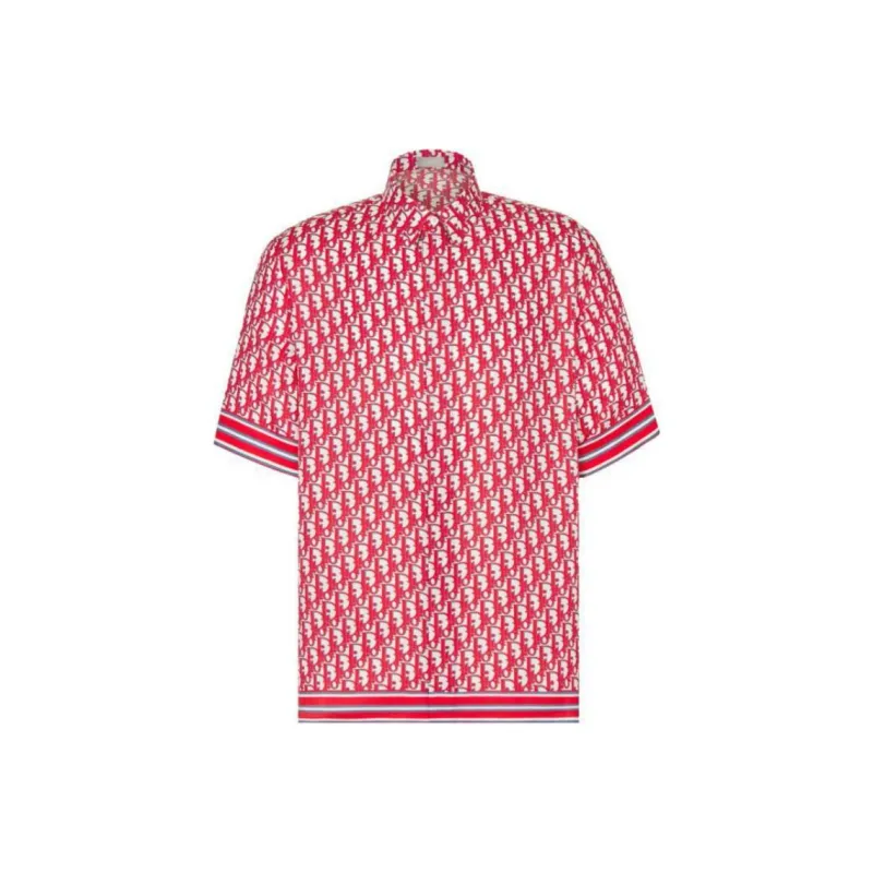 DIOR Shirts Men Rose Red-0