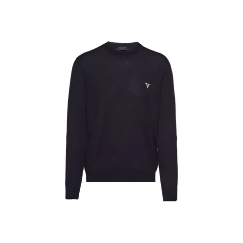 PRADA Logo embroidered Wool Jumper
