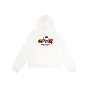 Hello Kitty X Vandy The Pink Hello Kitty Collaboration Model Sweatshirts Unisex White