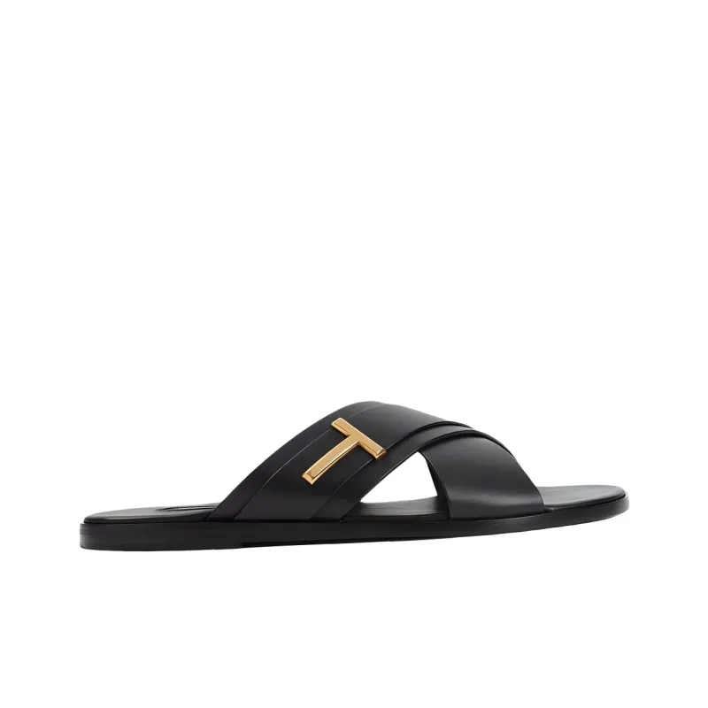 TOM FORD Slide Slippers Men Black-1