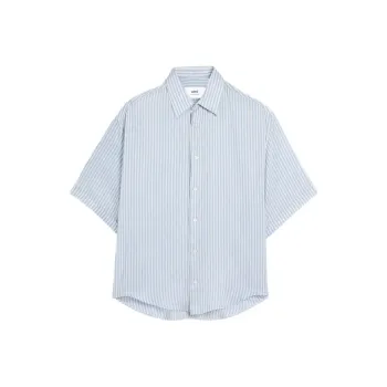 AMIPARIS Paris Ami De Coeur Striped Button Up Shirt
