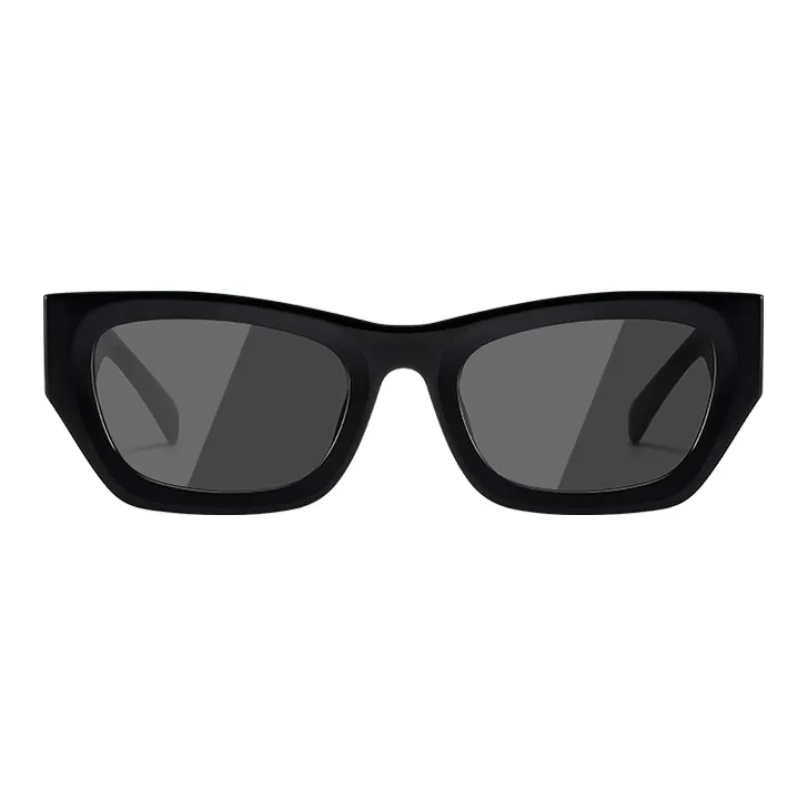 BERTHA TR90 Cat Eye Sunglasses Unisex Black Gold, Black Silver-1